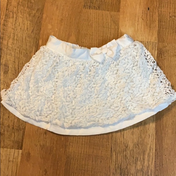 Other - White Floral Lace Skirt